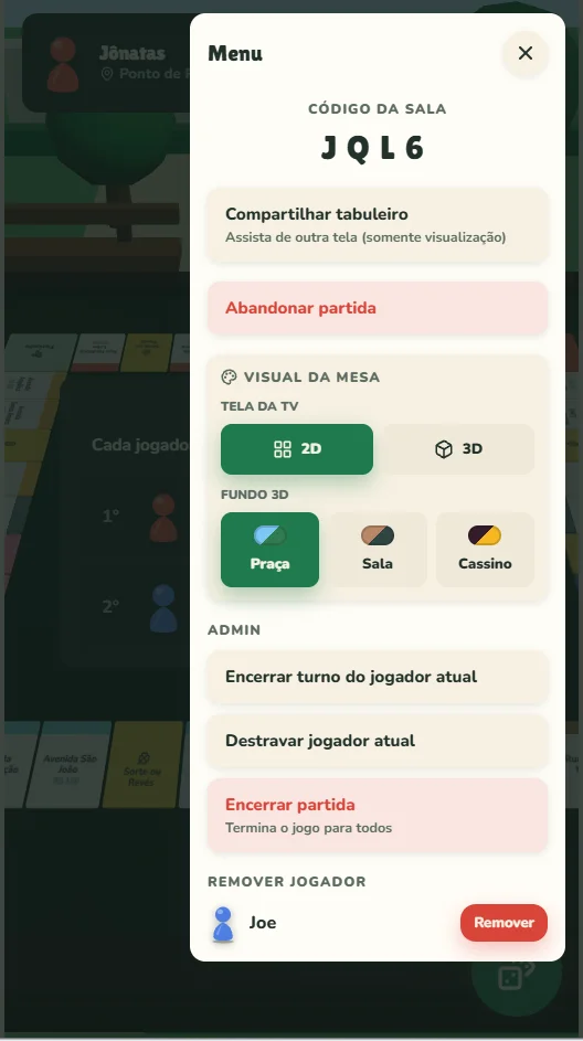 Pagaoupassa, configuração de jogador
