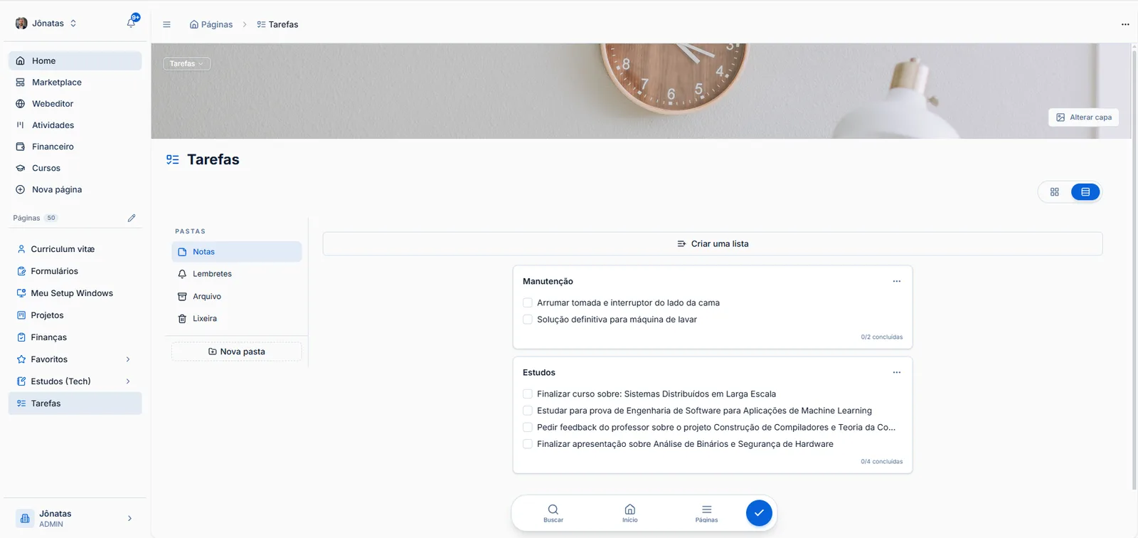 Reporte.me, quadro kanban